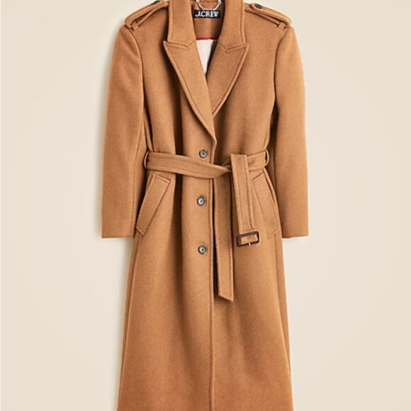 BRAND NEW WITH TAGS JCrew sold out wrap trench coat in Italian double-faced - Picture 1 of 5